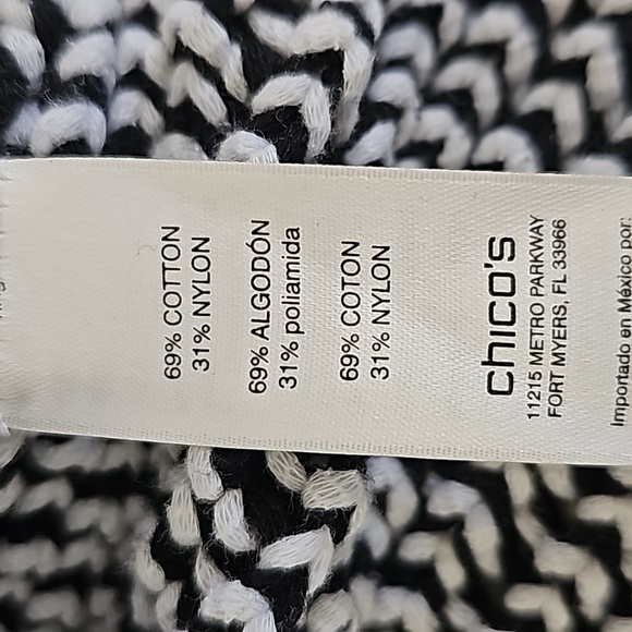 Chico's crochet Cardigan fringes honeycomb pattern Chico's Size 1 US size UA 8/M - Picture 12 of 13